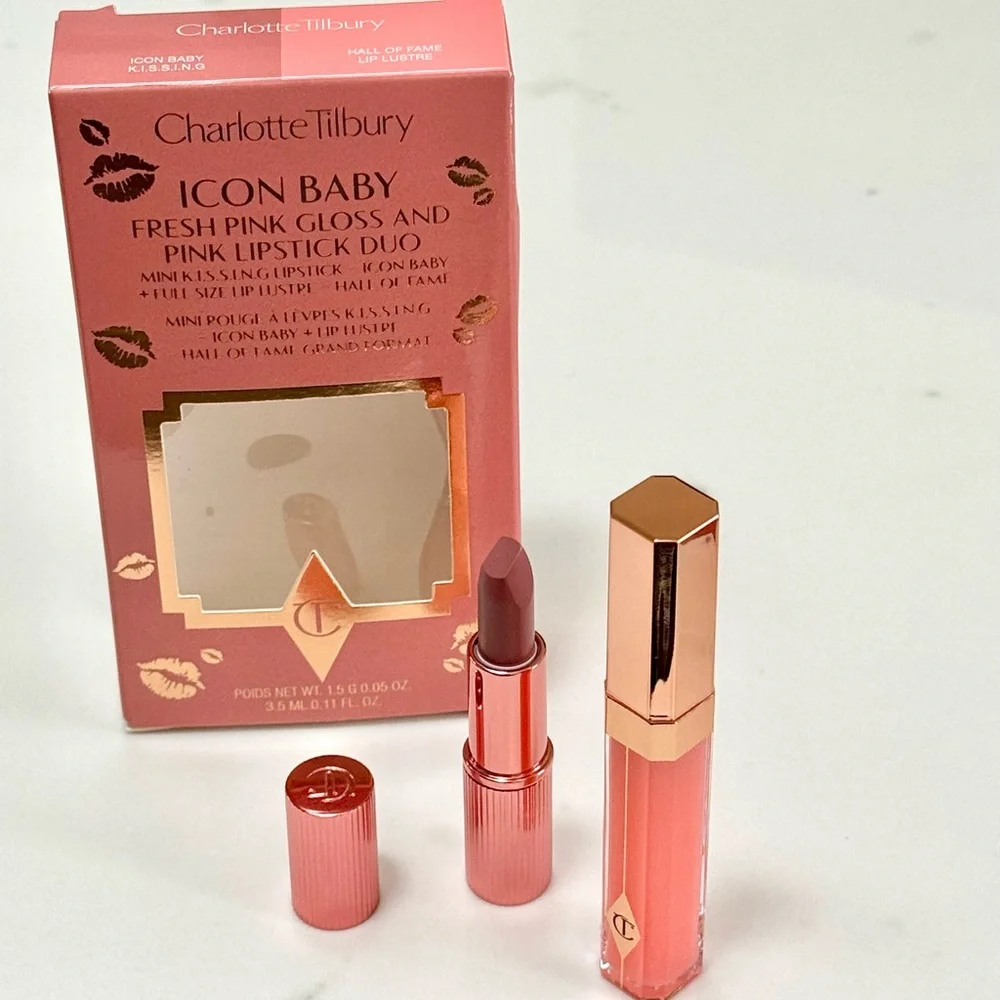 NWT - Charlotte Tilbury Lip Gloss & Lipstick Set